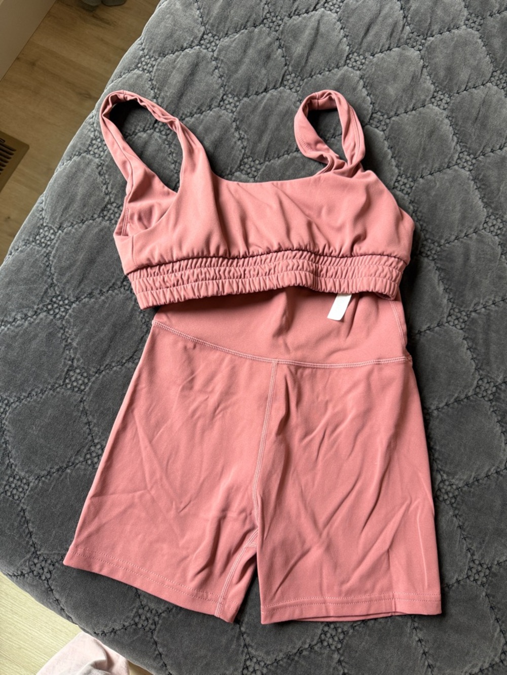 Daily Drills Go Wine Reversible Scoop Bra and Shortie Shorts